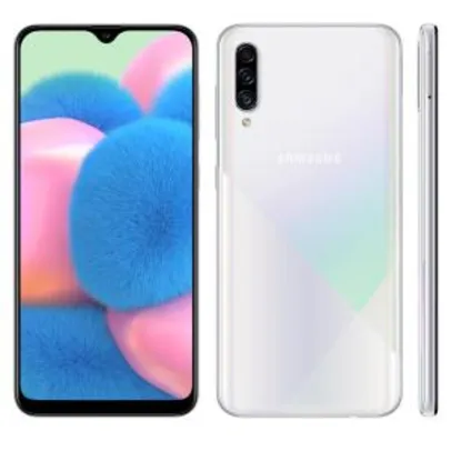 Galaxy A30s Branco 64GB, 4GB RAM | R$989