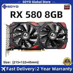 Placa de Vídeo SOYO RX 580 8GB