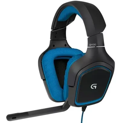 Headset Gamer Logitech G432 Preto e Azul