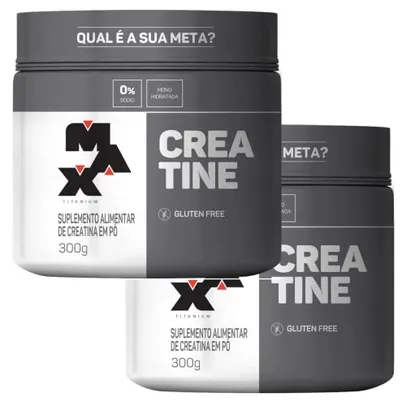 Kit 2x Creatina 300g Max Titanium Ganho De Massa Força Resistência