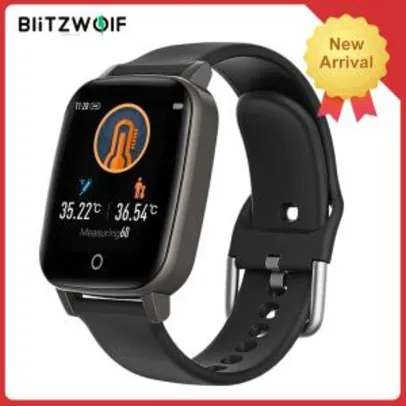 Smartwatch BlitzWolf BW-HL1T com medidor de batimento cardíaco, pressão sanguínea, SpO2 e temperatura