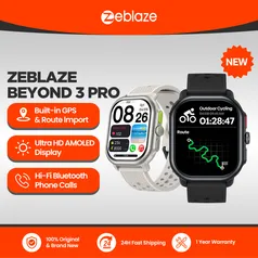 [IMPOSTO INCLUSO/MOEDAS] Smartwatch Zeblaze Beyond 3 Pro GPS Tela AMOLED 2,15", Chamada, Bluetooth 