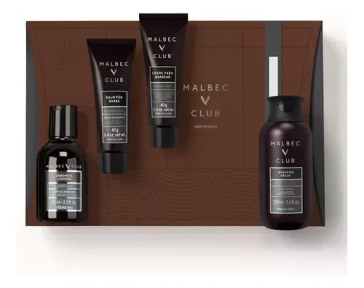 Kit Presente Malbec Club Masculino Boticário (4 Itens)