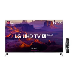 Smart TV LED 50" LG 50UK6510 Ultra HD 4K WebOS 4.0 4 HDMI 2 USB - R$ 2099