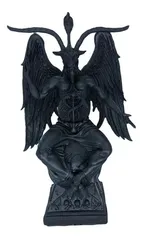 Estátua Baphomet 36 Cm Preta - Decoração Resina