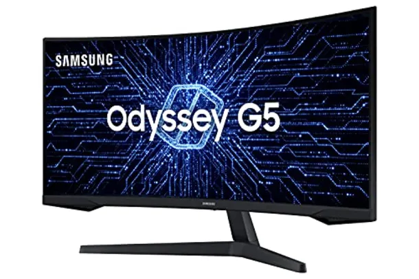 Monitor Gamer Curvo Samsung Odyssey 34', WQHD, 165Hz, 1ms, tela ultrawide, HDMI, Display Port, Frees