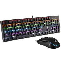 Combo Teclado e Mouse HP GM200, 2400 DPI, USB | R$159