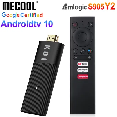 [NOVOS USUÁRIOS] TV Stick MECOOL KD1 - Android TV 10 4K 2GB/16GB Dual Band | R$ 178