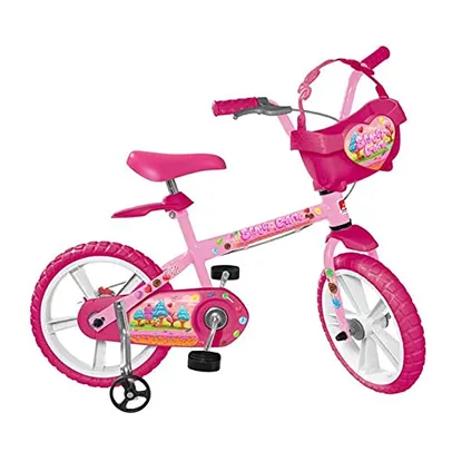 [Prime] Bicicleta Aro 14" Sweet Game, Bandeirante, 3030, Rosa