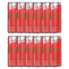 Energético Red Bull The Summer Edition Sabor Melancia 250ml Kit com doze unidades