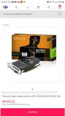 Placa de Video Galax Geforce GTX 1050 2GB OC DDR5 128 BITS - 50NPH8DSN8OC - R$626