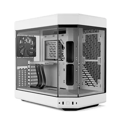 Gabinete ATX Mid-Tower de Câmara Dupla Y60 Case, Vidro temperado, Branco Neve - CS-HYTE-Y60-WW