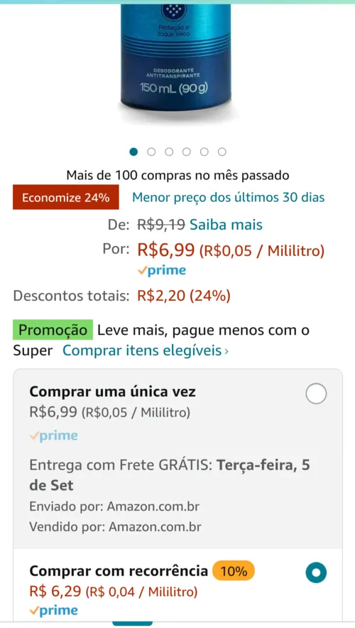 Imagem na descrição da promoção