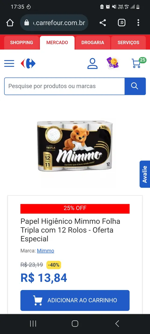 Imagem na descrição da promoção