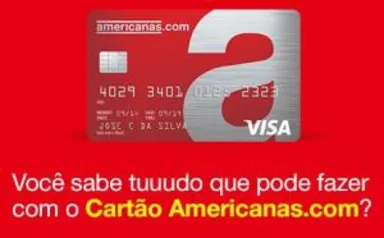 Cartão Americanas anuidade grátis + produtos com até 97%OFF [pré-aprovado p/ selecionados]