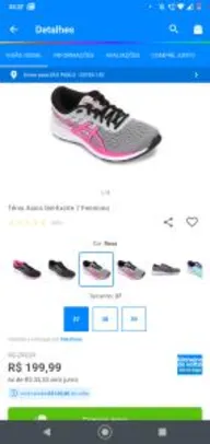 [R$120 de volta] Tênis Asics Gel-Excite 7 Feminino | R$ 200