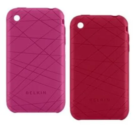 [Pague 1 leve 2] Kit capa para iPhone 3G - Belkin Vector Duo Rosa e Vermelho - R$1