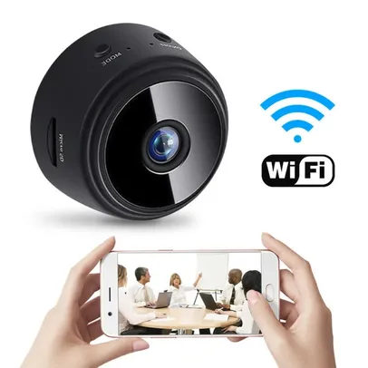 [C. Nova 8,90] Mini camera wifi, 1080p full HD, visão noturno, sensor de movimento, magnética