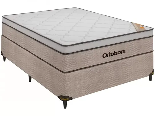 Cama Box Casal (Box + Colchão) Ortobom