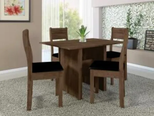 Mesa de Jantar 4 Cadeiras Retangular Indekes - Luiza R$ 285
