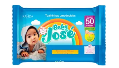 TOALHINHAS UMEDECIDAS RAHDA BABY JOSÉ 50 UNIDADES