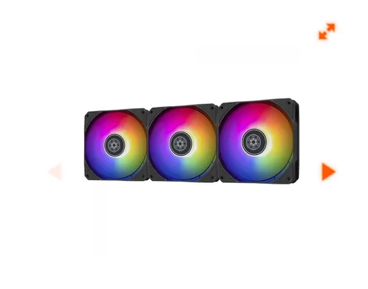 Kit Fan Com 3 Unidades SilverStone Air Nexus 120 ARGB, 120mm, Black, SST-AN120B-ARGB-3PK