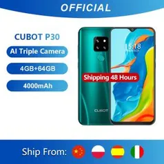 Smartphone Cubot P30 4 GB + 64 GB câmera tripla | R$500