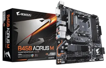 Placa Mãe Gigabyte B450 AORUS M, Chipset B450, AMD AM4, mATX, DDR4