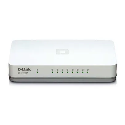 Switch D-Link DGS-1008A 10/100/1000 Gigabit, 8 portas 