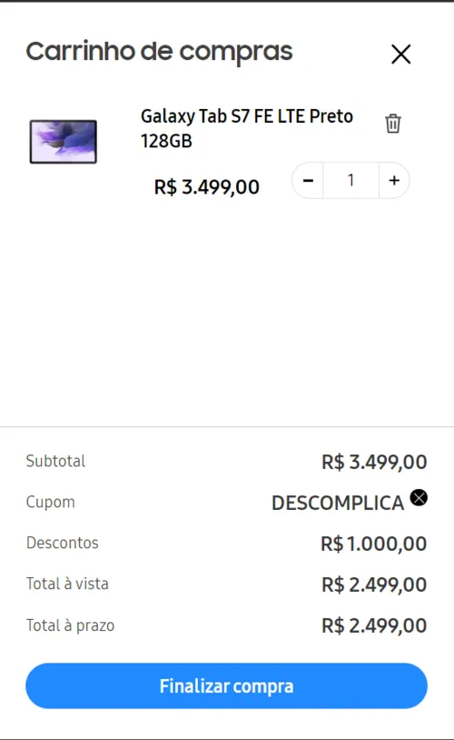 Imagem na descrição da promoção