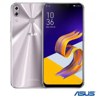 Zenfone 5Z Prata Asus, com Tela de 6,2", 4G, 128GB e Câmera Dupla de 12MP + 8MP