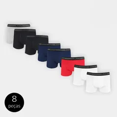 Kit de Cuecas Boxer UNW Básica 8 Peças