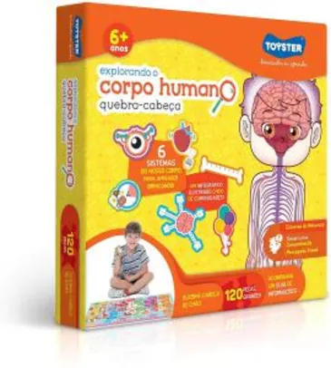 Quebra Cabeça - Explorando O Corpo Humano - 120 Peças - Toyster | R$39