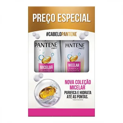 KIT PANTENE MICELAR PURIFICA E HIDRATA SHAMPOO 400ML + CONDICIONADOR 175ML