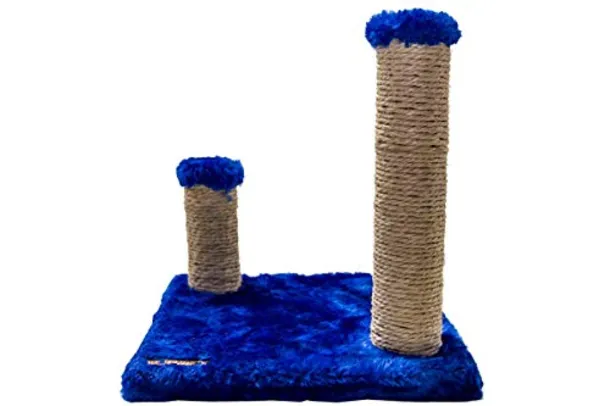 [Prime] Brinquedo Arranhador Quadrado com Postes Luppet para Gatos Azul | R$ 50