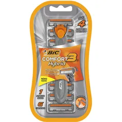 [5 Unidades] Aparelho De Barbear Bic Comfort Hybrid 3 + 6 Cartuchos | R$50