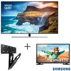 Samsung q80r qled 4k 55 + Smart TV T4300 32 + Suporte