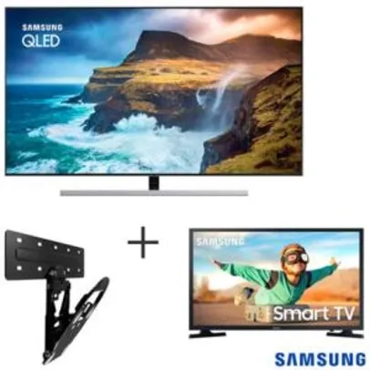 Samsung q80r qled 4k 55 + Smart TV T4300 32 + Suporte
