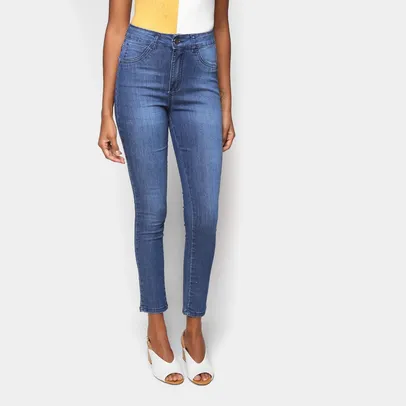 Calça Jeans Skinny Ecxo Básica Cintura Média Feminina