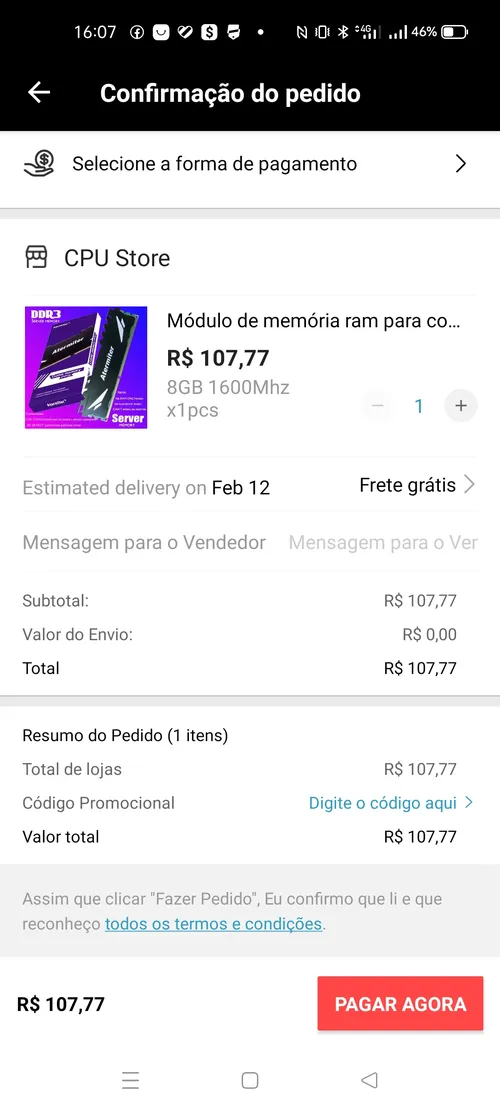 Imagem na descrição da promoção