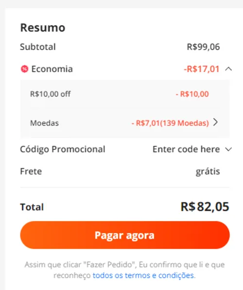 Imagem na descrição da promoção