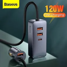 Carregador Veicular Baseus 120W | R$ 88