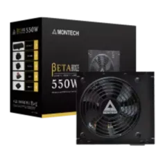 Fonte Montech BETA Bronze 550W, 80 Plus Bronze, PFC Ativo