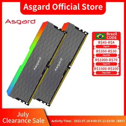 (Primeira compra) Memória RAM Asgard RGB, 32GB 16GBx2