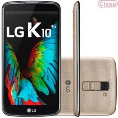 [Cissa Magazine] Smartphone LG K10 TV Dual 4G K430TV Desbloqueado Dourado por R$ 700