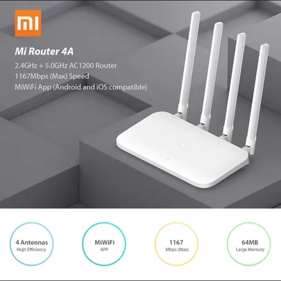 [internacional] Desconto de 50% com AME Xiaomi Mi Router 4A | R$135