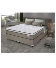 Cama Box (Box + Colchão) Queen Size Molas - Ensacadas/Pocket 63cm de Altura Plumatex Ilhéus por R$ 899