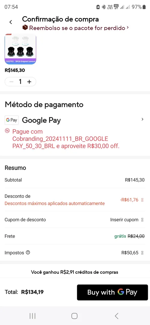 Imagem na descrição da promoção