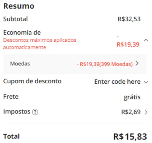 Imagem na descrição da promoção