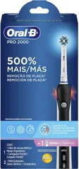 Escova Elétrica Recarregável Oral-B Pro 2000 Sensi Ultrafino 220v + 1 Refil Sensi Ultrafino